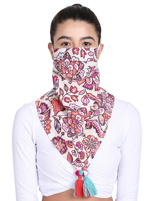 multi colored cotton scarf mask women - 17534988 - Very Small Image - 1