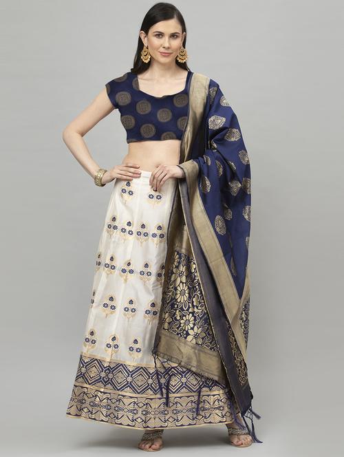 zari work flared lehenga - 17535536 - Very Small Image - 1