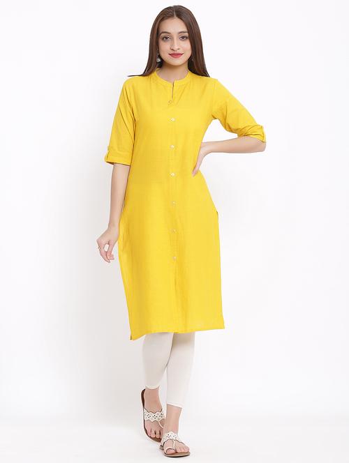 solid straight kurta - 17535692 - Very Small Image - 1