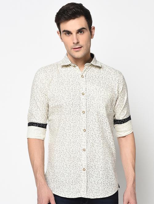 off white printed casual shirt - 17535768 - Very Small Image - 1