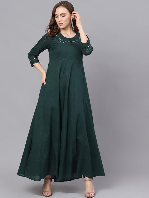 tonal embroidered anarkali ethnic dress - 17536285 - Very Small Image - 1