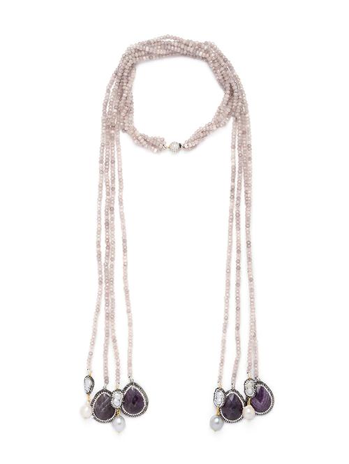 grey brass necklace - 17536317 - Very Small Image - 1