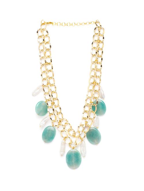 gold brass necklace - 17536321 - Very Small Image - 1