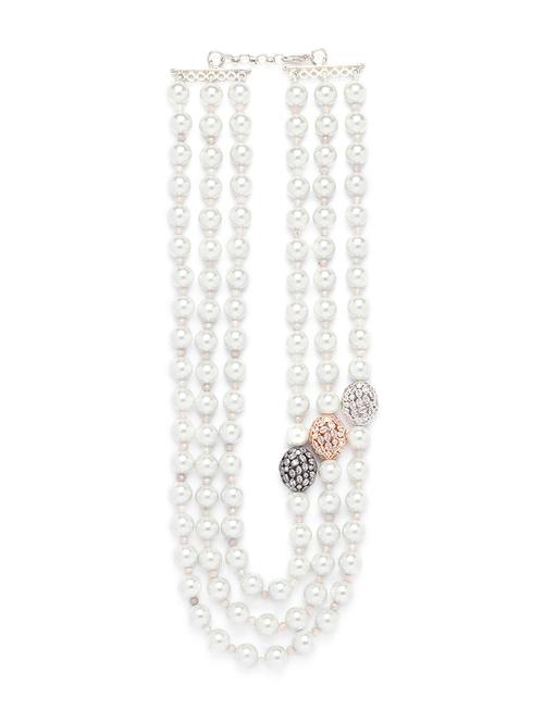 metallic brass necklace - 17536334 - Very Small Image - 1