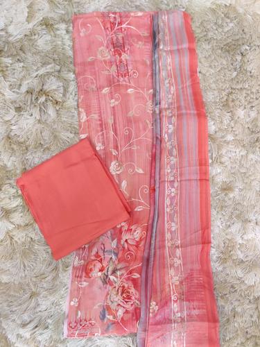 unstitched embroidered suit set - 17536420 - Very Small Image - 1