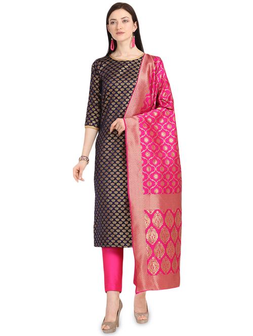 zari work unstitched suit - 17536785 - Very Small Image - 1