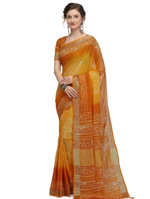 batik handloom saree with blouse - 17536934 - Very Small Image - 1