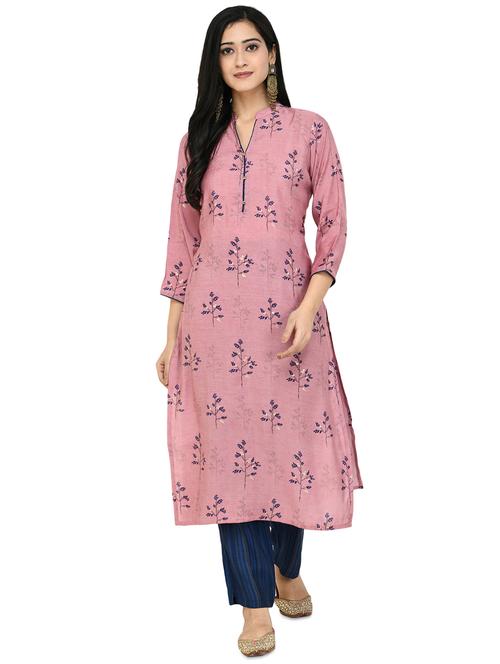 floral kurta pant set - 17537361 - Very Small Image - 1