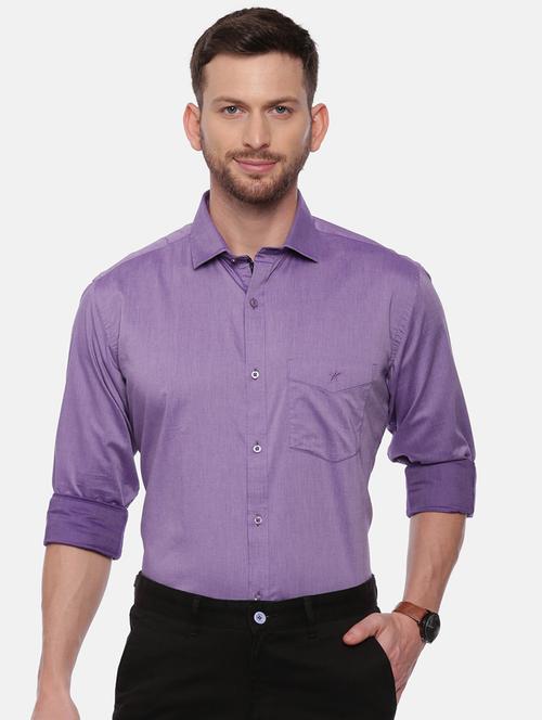 purple solid formal shirt - 17537790 - Very Small Image - 1