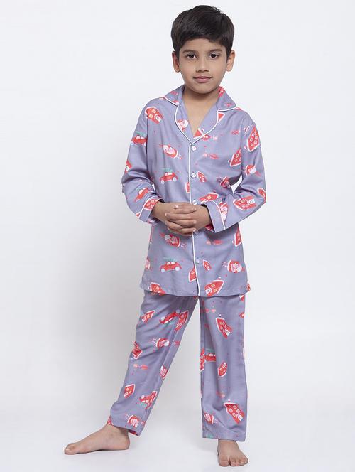 purple pyjama set nightwear - 17538460 - Very Small Image - 1