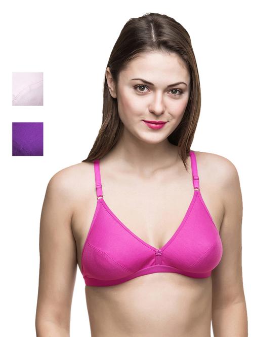 set of 3 floral patch regular bra - 17539681 - Very Small Image - 1