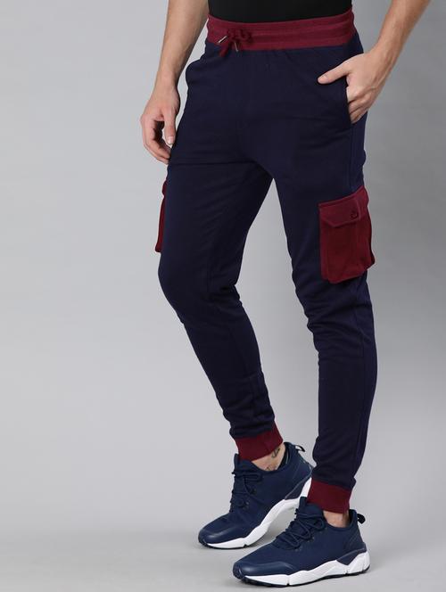 navy blue solid jogger - 17540214 - Very Small Image - 1