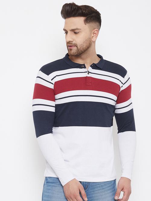 multi colored striped polo t-shirt - 17540730 - Very Small Image - 1