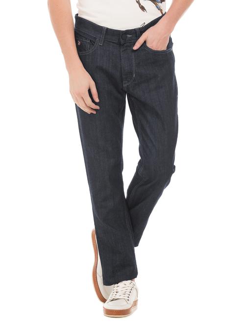 dark blue plain denim jean - 17541006 - Very Small Image - 1