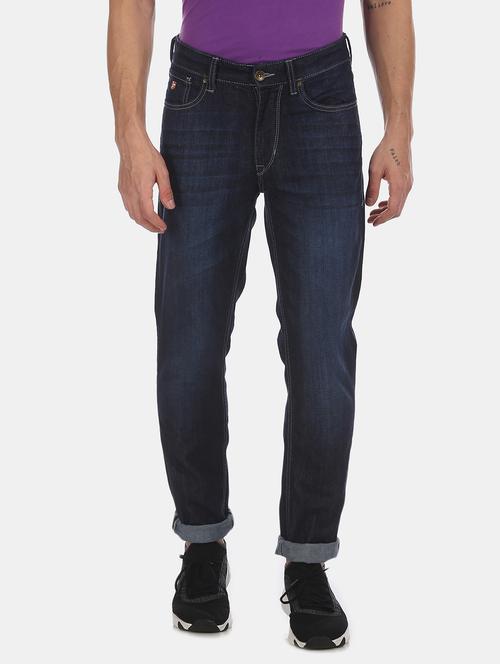 dark blue stone washed jeans - 17541008 - Very Small Image - 1