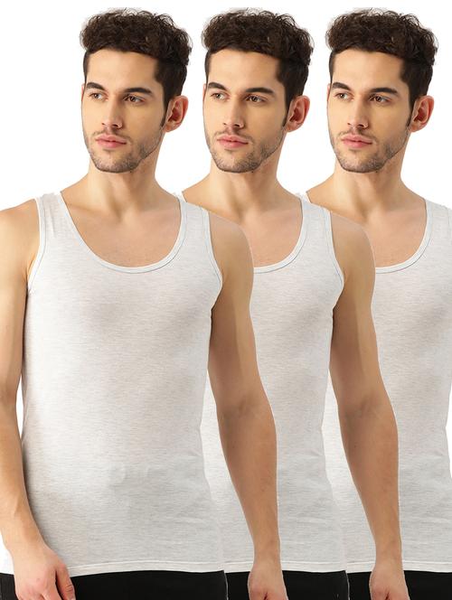 set of 3 grey solid vests - 17541095 - Very Small Image - 1