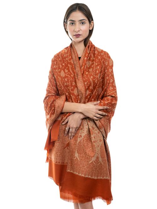 orange wool shawl - 17542256 - Very Small Image - 1