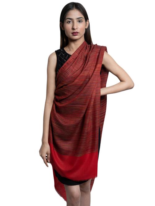 red wool shawl - 17542271 - Very Small Image - 1