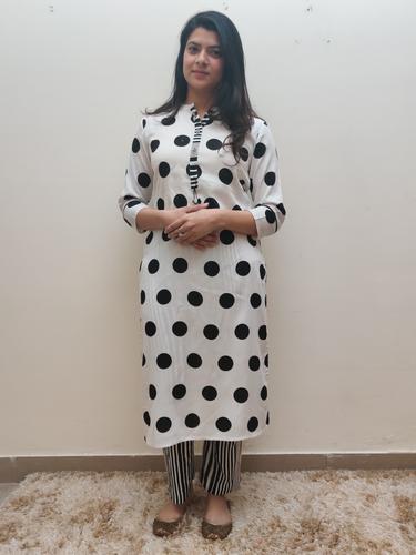 polka dots kurta pant set - 17543375 - Very Small Image - 1