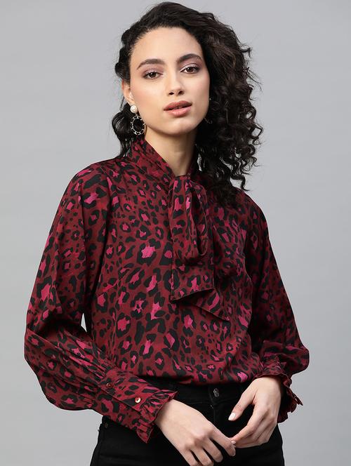 tie up neck cape sleeved top - 17543387 - Very Small Image - 1