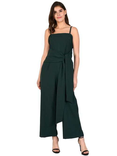 tie front full leg jumpsuit - 17543797 - Very Small Image - 1