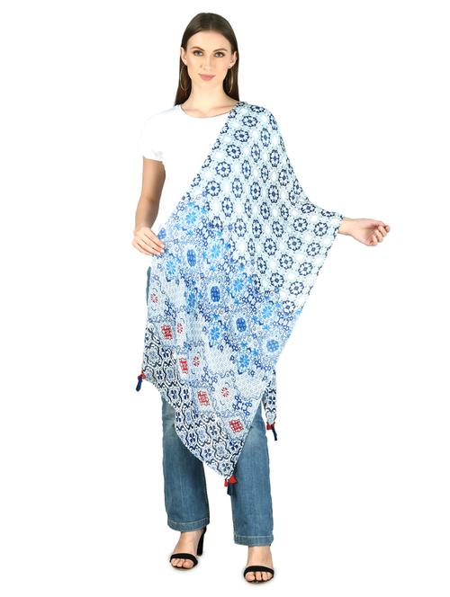 white viscose stole - 17544384 - Very Small Image - 1