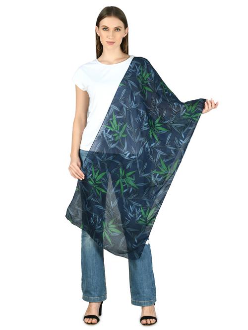 blue viscose stole - 17544391 - Very Small Image - 1