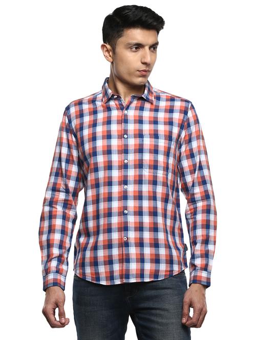 mens checks casual shirt - 17545891 - Very Small Image - 1