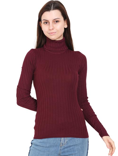 turtle neck solid pullover - 17546164 - Very Small Image - 1