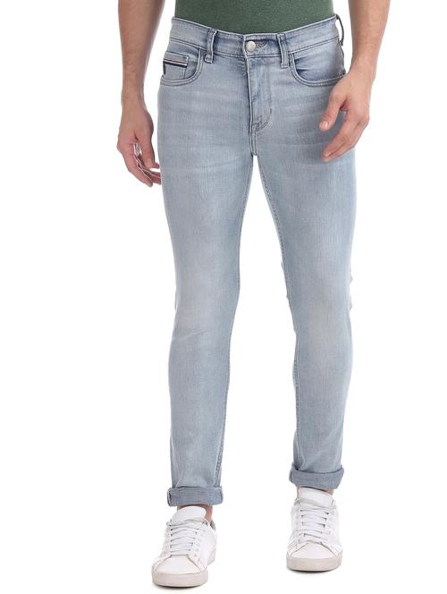 light blue washed denim jeans - 17546388 - Very Small Image - 1