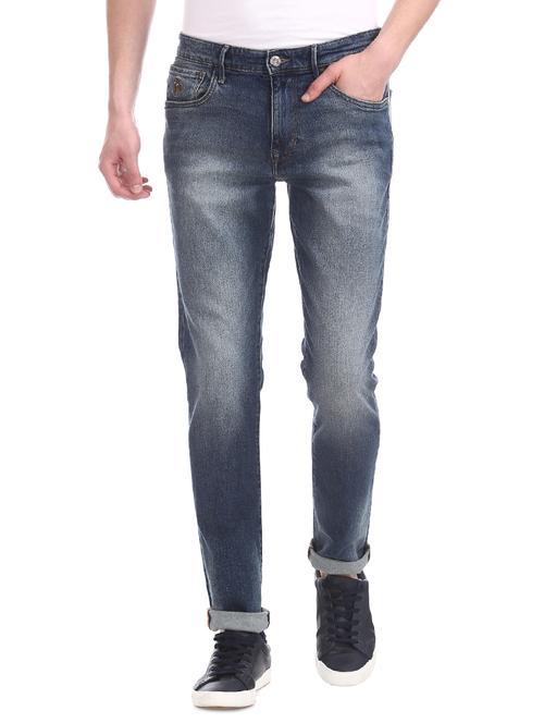 blue light washed denim jean - 17546480 - Very Small Image - 1