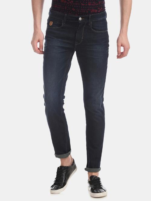 dark blue light washed denim jean - 17546502 - Very Small Image - 1
