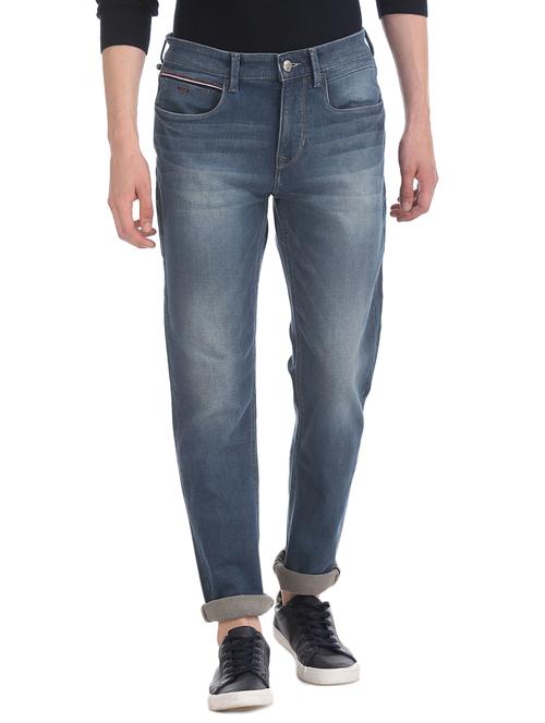 blue light washed denim jean - 17546527 - Very Small Image - 1