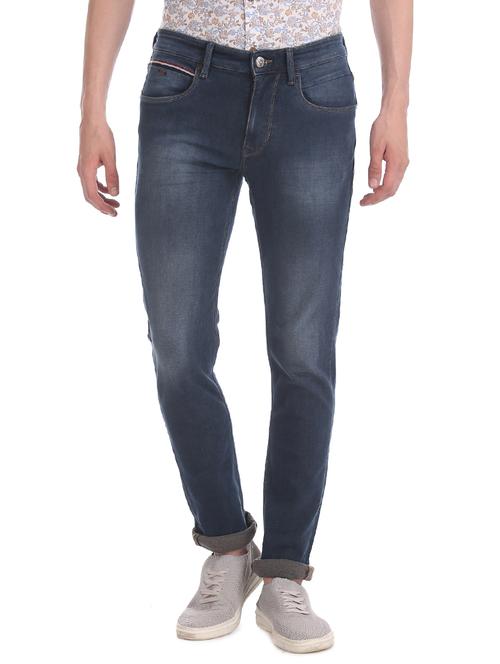 blue light washed denim jean - 17546528 - Very Small Image - 1
