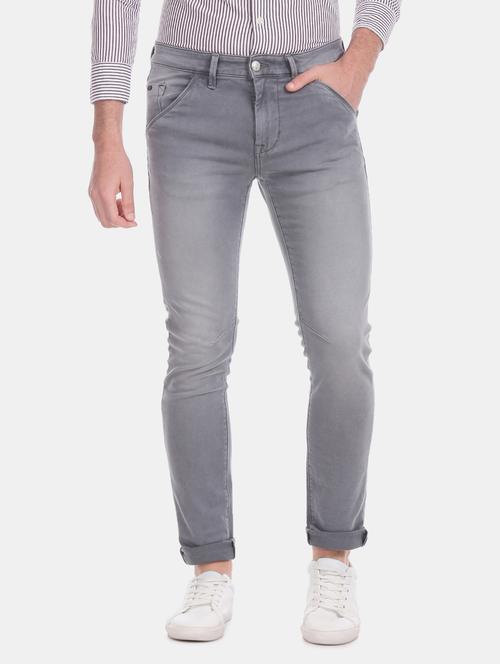 grey light washed denim jean - 17546550 - Very Small Image - 1