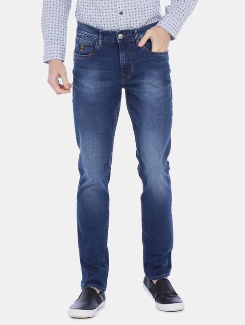 blue light washed denim jean - 17546564 - Very Small Image - 1