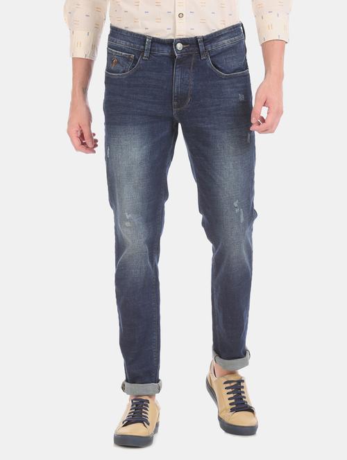 blue light washed denim jean - 17546571 - Very Small Image - 1