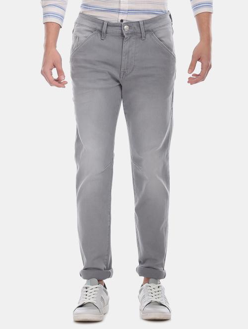 grey light washed denim jean - 17546590 - Very Small Image - 1