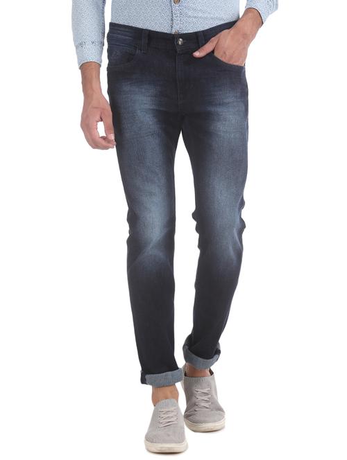 blue light washed denim jeans - 17546641 - Very Small Image - 1