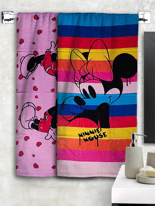 athom trendz disney printed large bath towel 75x150 cm pack of 2 - 17547351 - Very Small Image - 1