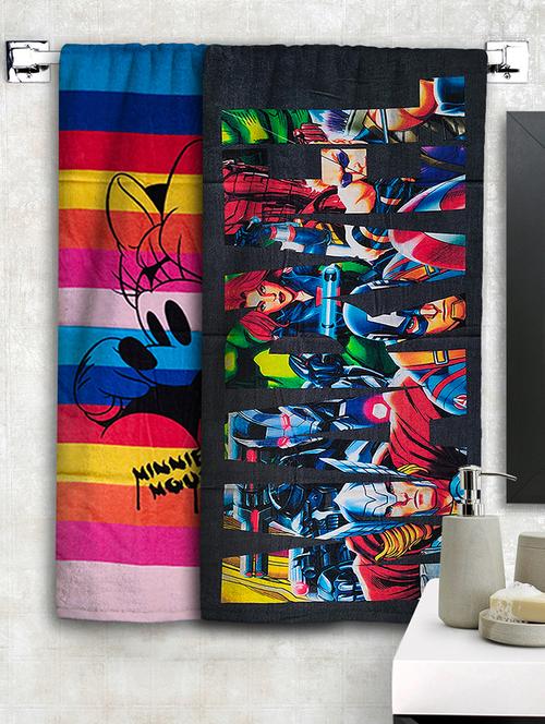 athom trendz disney & marvel printed large bath towel 75x150 cm pack of 2 - 17547361 - Very Small Image - 1