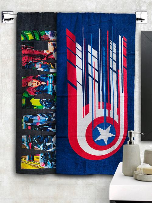 athom trendz marvel printed large bath towel 75x150 cm pack of 2 - 17547369 - Very Small Image - 1