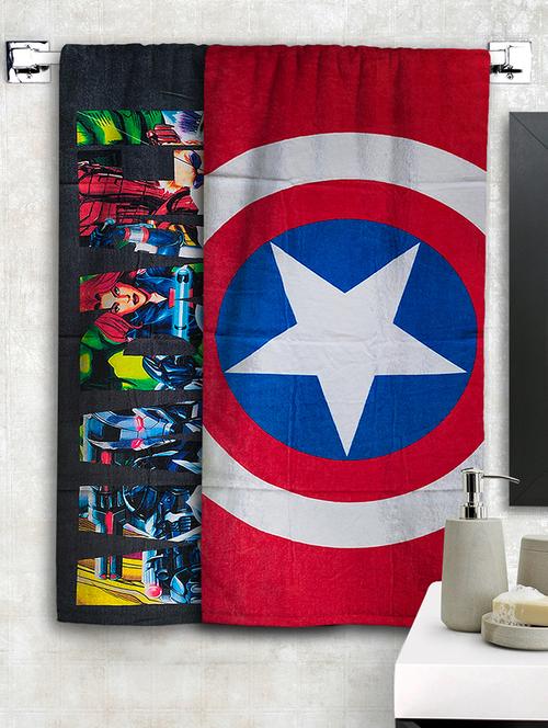 athom trendz marvel printed large bath towel 75x150 cm pack of 2 - 17547370 - Very Small Image - 1