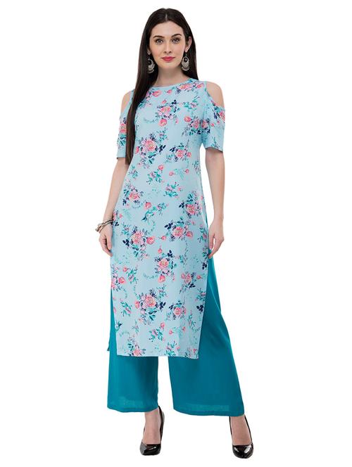 floral straight kurta - 17548353 - Very Small Image - 1