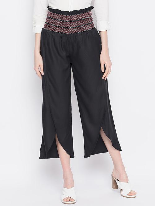 smocked waist palazzo - 17548996 - Very Small Image - 1