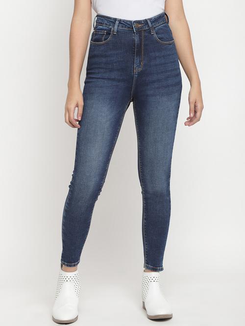 high rise stone washed jeans - 17549057 - Very Small Image - 1