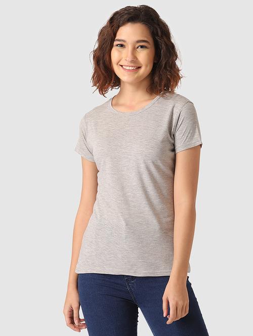 round neck solid top - 17549391 - Very Small Image - 1