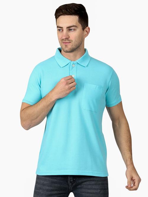 turquoise solid polo t-shirt - 17549760 - Very Small Image - 1