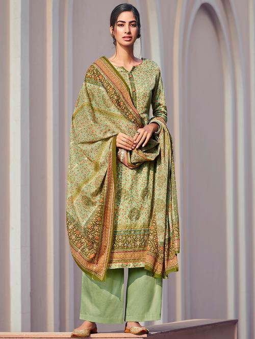 printed unstitched suit - 17549963 - Very Small Image - 1