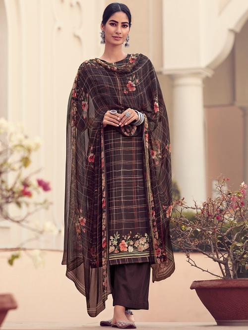 printed unstitched suit - 17549967 - Very Small Image - 1